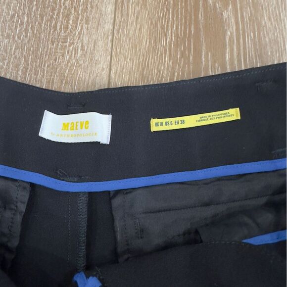 NWT Maeve Anthropologie Tie Waist Culottes Pants Size 6 Black Style OBI698787 - Picture 6 of 11